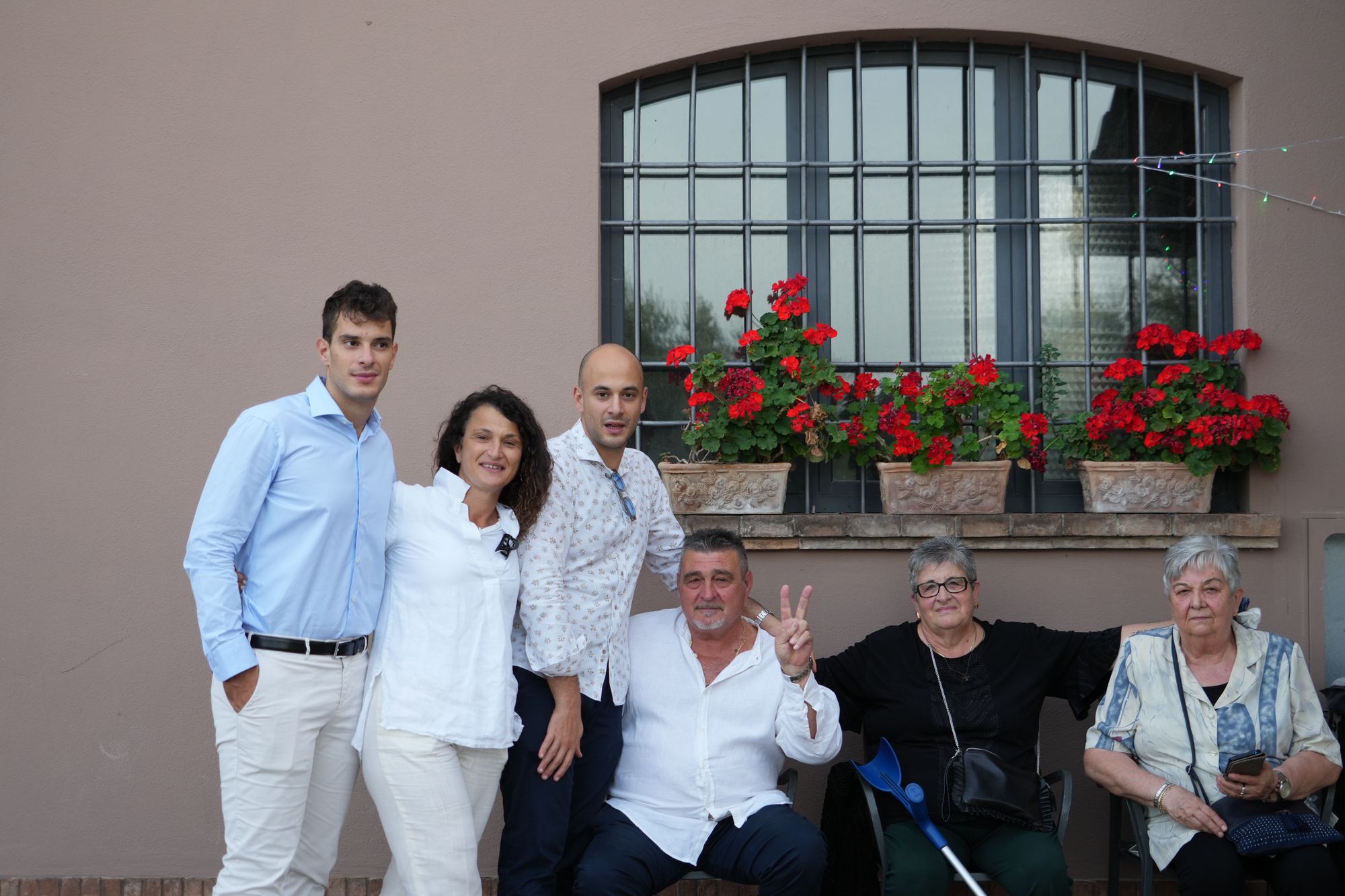 Un momento conviviale in Cantina Baldassarri